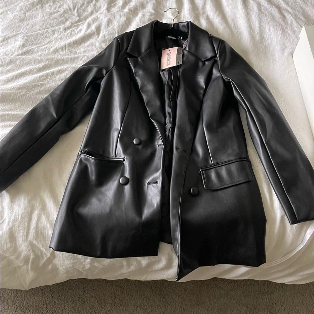 Leather blazer